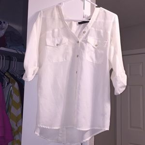 Sheer white blouse